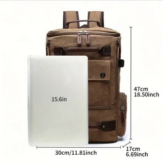 Mochila Lona Vintage Viaje Senderismo