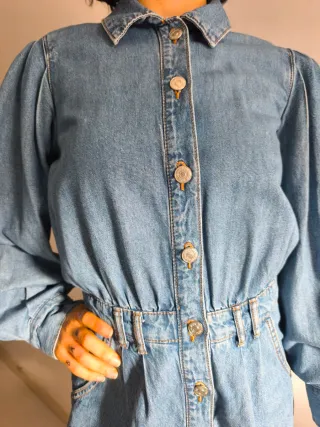 Tuta jeans Zara corta taglia XS