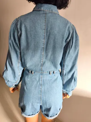 Tuta jeans Zara corta taglia XS