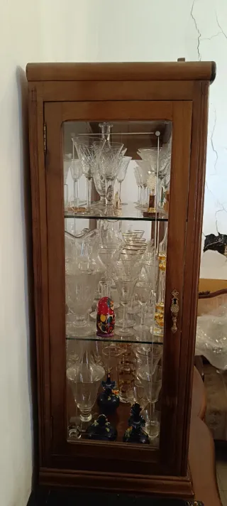 Vitrina Antigua Madera Maciza Cristal