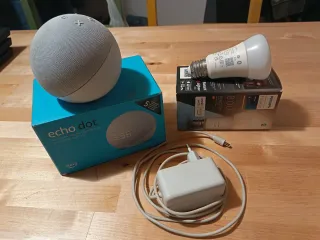 Echo Dot 5 Alexa + Lampadina Philips Hue