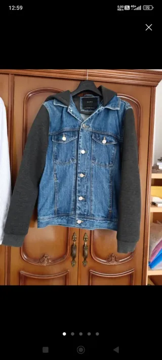 Cazadora Zara Hombre Azul/Gris con Regalo de otra