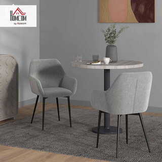 Set 2 Sedie Sala da Pranzo Imbottite in Stile Nord