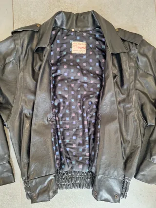 Chaqueta Bomber Piel Vintage 80s Talla L