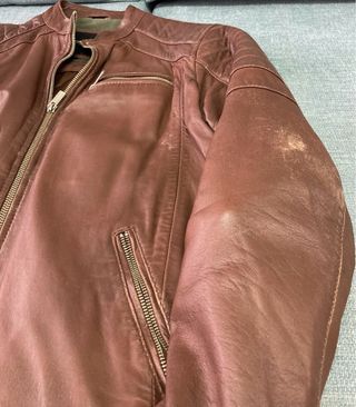 Chaqueta de cuero Rochas Marrón