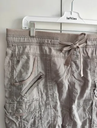 Esprit falda mini cargo beige/grid talla 44