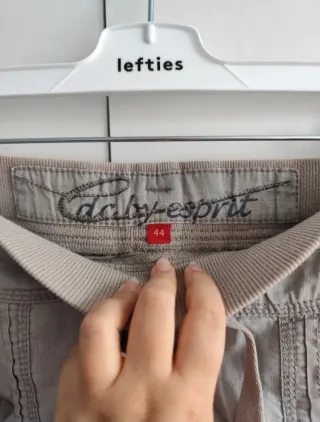 Esprit falda mini cargo beige/grid talla 44