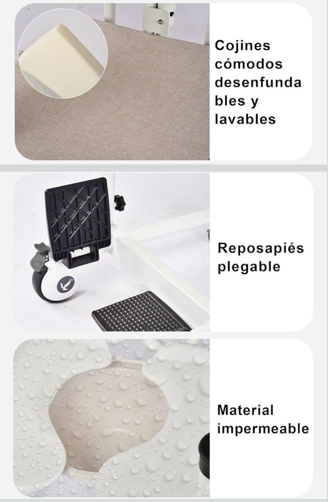 Sedia a rotelle per anziani 4 in 1