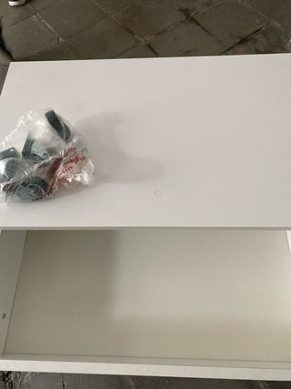 Cajonera blanca melamina 2 cajones