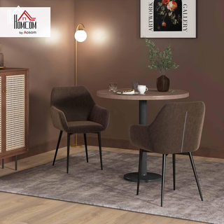 Set 2 Sedie Sala da Pranzo Imbottite in Stile Nord