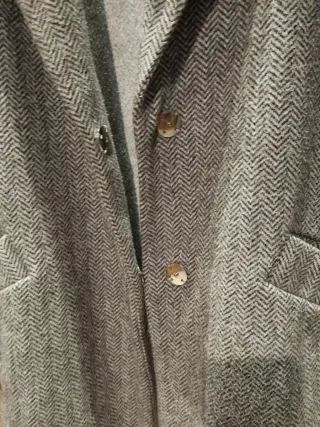 Chaquetón Bershka gris talla M