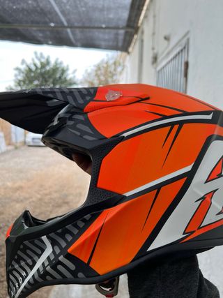 Casco Motocross Airoh Talla M Naranja