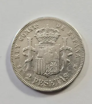 Spagna 2 Pesetas 1882 Alfonso XII