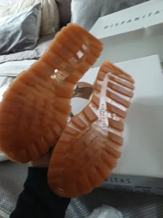 Sandalias Hispanitas Piel Beige/Oro