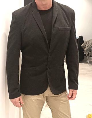 Americana gris elástica Talla L