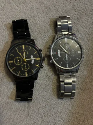 Conjunto de 2 relojes de pulsera