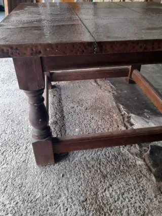 Mesa de centro cobre y madera