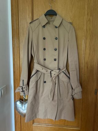 Gabardina Zara Camel Talla XS