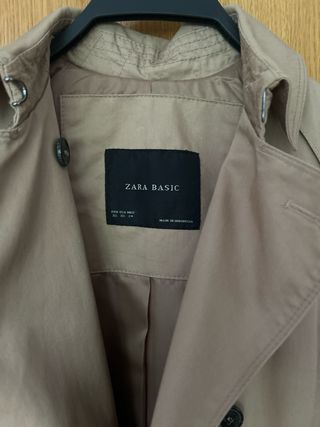 Gabardina Zara Camel Talla XS