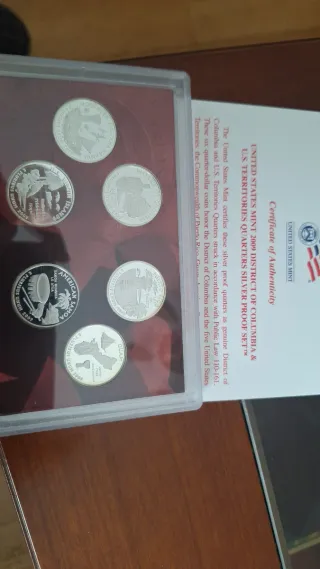 Set 6 Monedas Plata Proof 2009 D.C. y Territorios