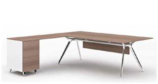 Tavolo da ufficio Actiu con ala, cassettiera e faldone