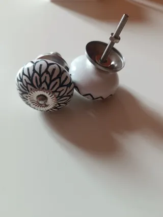 2 Pomos Tiradores Armario Cerámica Diseño