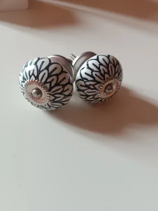 2 Pomos Tiradores Armario Cerámica Diseño