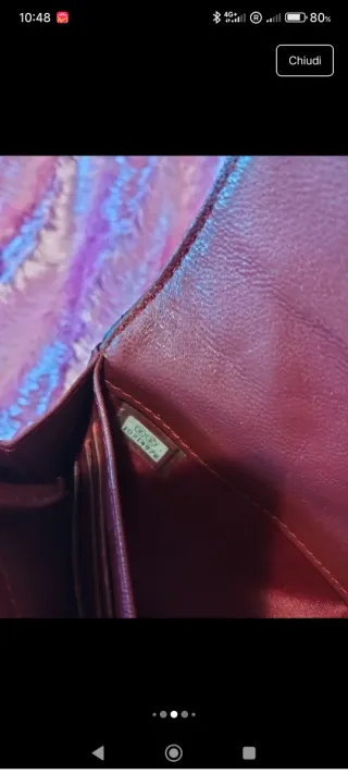 Portafoglio Chanel nero e rosso