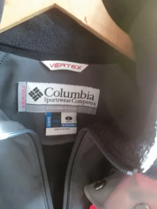 Chaqueta Columbia Hombre Gris y Roja