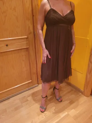 Vestido marrón Adolfo Dominguez