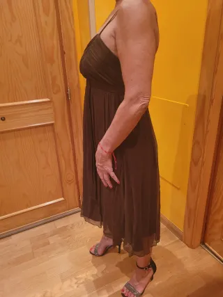 Vestido marrón Adolfo Dominguez