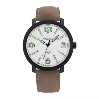 Reloj Yazole Pulsera Marrón y Blanco