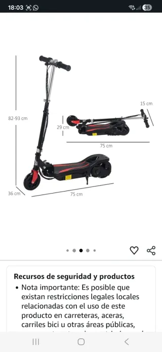 Patinete eléctrico infantil