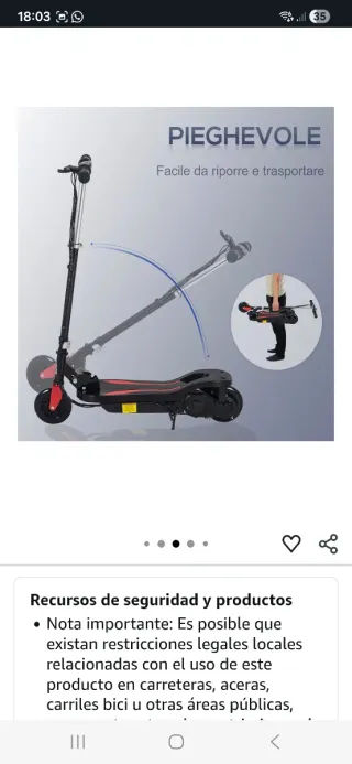 Patinete eléctrico infantil