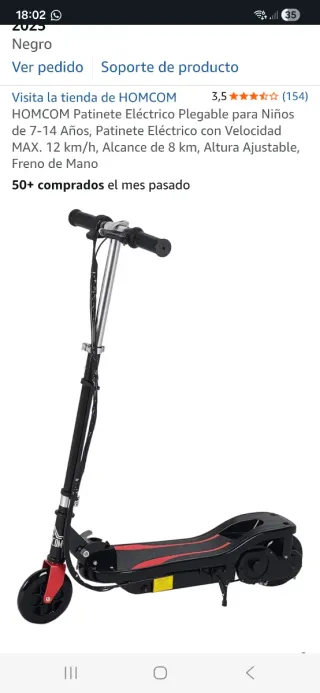 Patinete eléctrico infantil