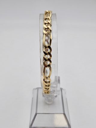 Pulsera de Oro 18K, Fígaro Maciza, 21,32gr, 21cm