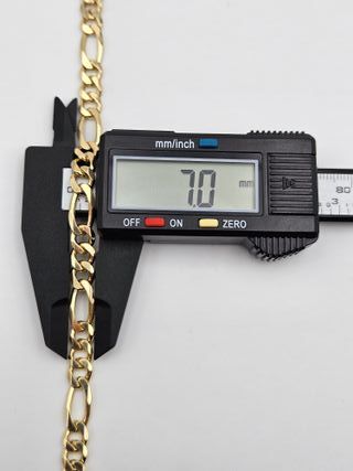 Pulsera de Oro 18K, Fígaro Maciza, 21,32gr, 21cm