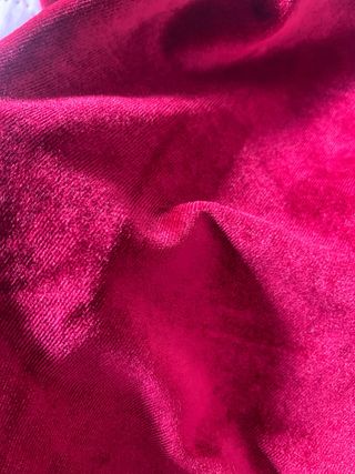 Vestido Terciopelo Rojo Manga Larga