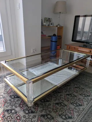 Conjunto de muebles de salón de cristal