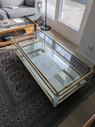 Conjunto de muebles de salón de cristal