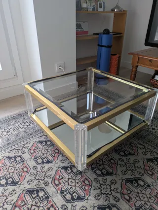 Conjunto de muebles de salón de cristal