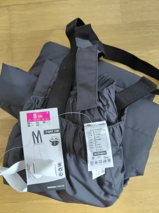 Pantalón esquí niño talla 8 impermeable y tirantes