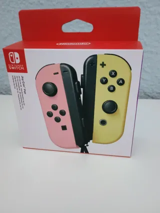 Mandos JoyCon Nintendo Switch Rosa y Amarillo.