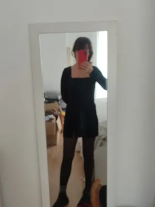 Vestido terciopelo manga larga