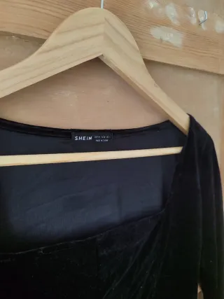 Vestido terciopelo manga larga