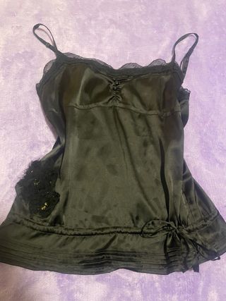 Top lencero Zara negro