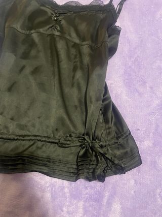 Top lencero Zara negro