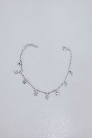 Pulsera Plata Ley Estrellas y Circonitas