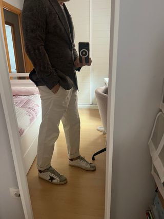 Americana Álvaro Moreno Marrón y Beige