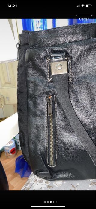 Bolso Mandarina Duck Negro Piel